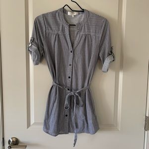 B&W Striped Long Tunic